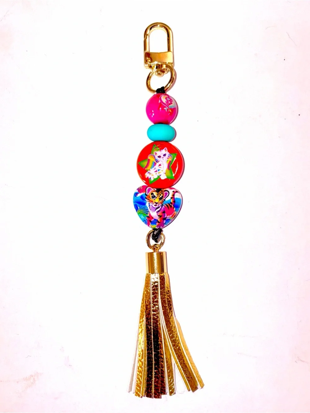 Handmade Lisa Frank Purse Charm & 600 Pack Of Stickers NEW